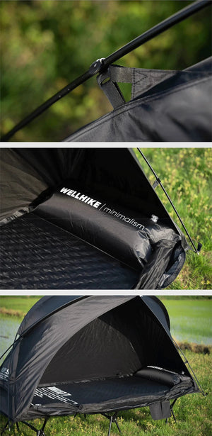 Lit de camp 2 en 1 avec tente simple - paroi "Wellhike Minimalism - Yunchi SWS" - Planète Rando