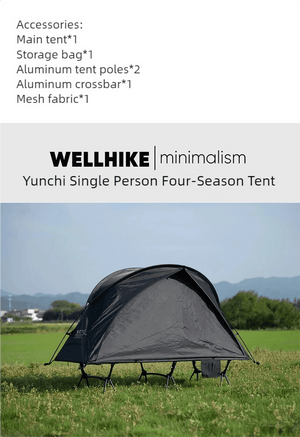 Lit de camp 2 en 1 avec tente simple - paroi "Wellhike Minimalism - Yunchi SWS" - Planète Rando