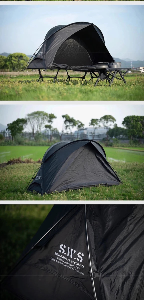 Lit de camp 2 en 1 avec tente simple - paroi "Wellhike Minimalism - Yunchi SWS" - Planète Rando