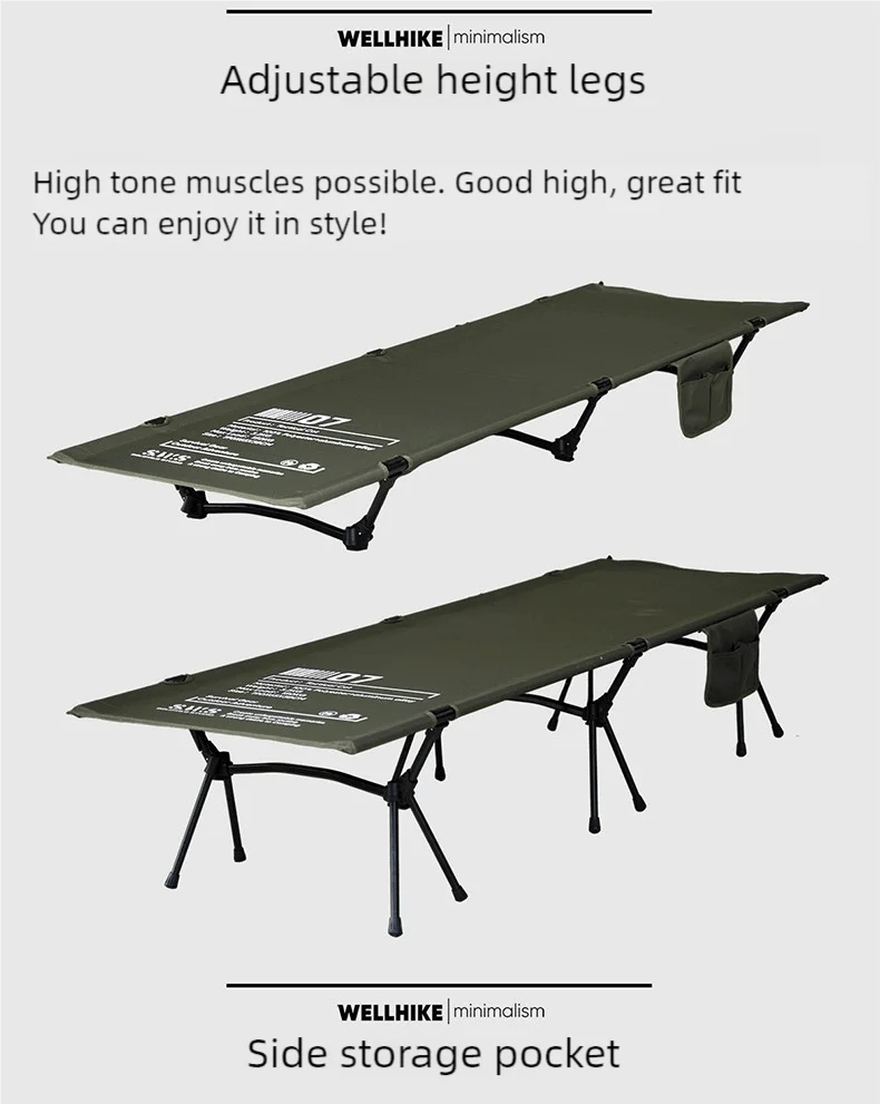 Lit de camp 2 en 1 avec tente simple - paroi "Wellhike Minimalism - Yunchi SWS" - Planète Rando