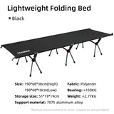 Lit de camping pliable et portable pour le camping, van - life et opérations "Pacoone - Camp bed" - Planète Rando