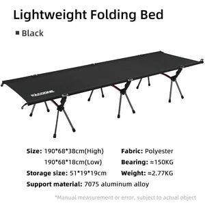 Lit de camping pliable et portable pour le camping, van - life et opérations "Pacoone - Camp bed" - Planète Rando