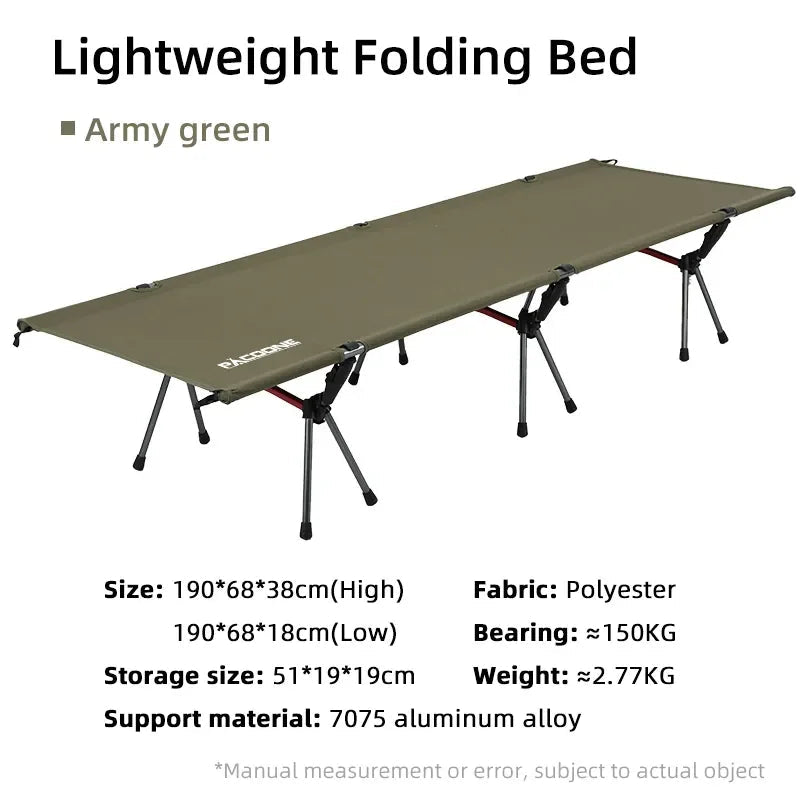 Lit de camping pliable et portable pour le camping, van - life et opérations "Pacoone - Camp bed" - Planète Rando