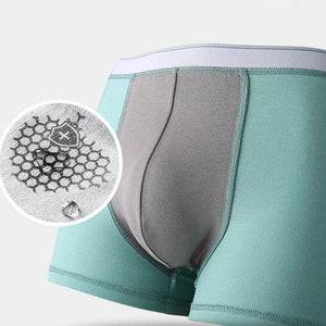 Lot de 3 boxer en coton pour homme, sous - vêtements respirants, boxers antibactériens au graphène "MiiOW - MW820 - 3P" - Planète Rando