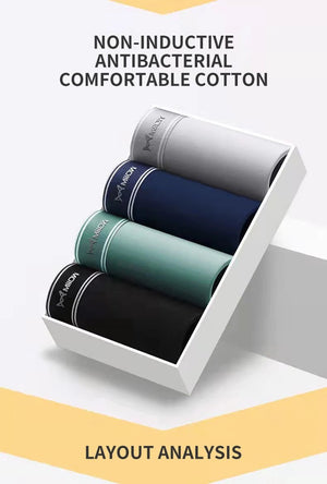 Lot de 3 boxer en coton pour homme, sous - vêtements respirants, boxers antibactériens au graphène "MiiOW - MW820 - 3P" - Planète Rando
