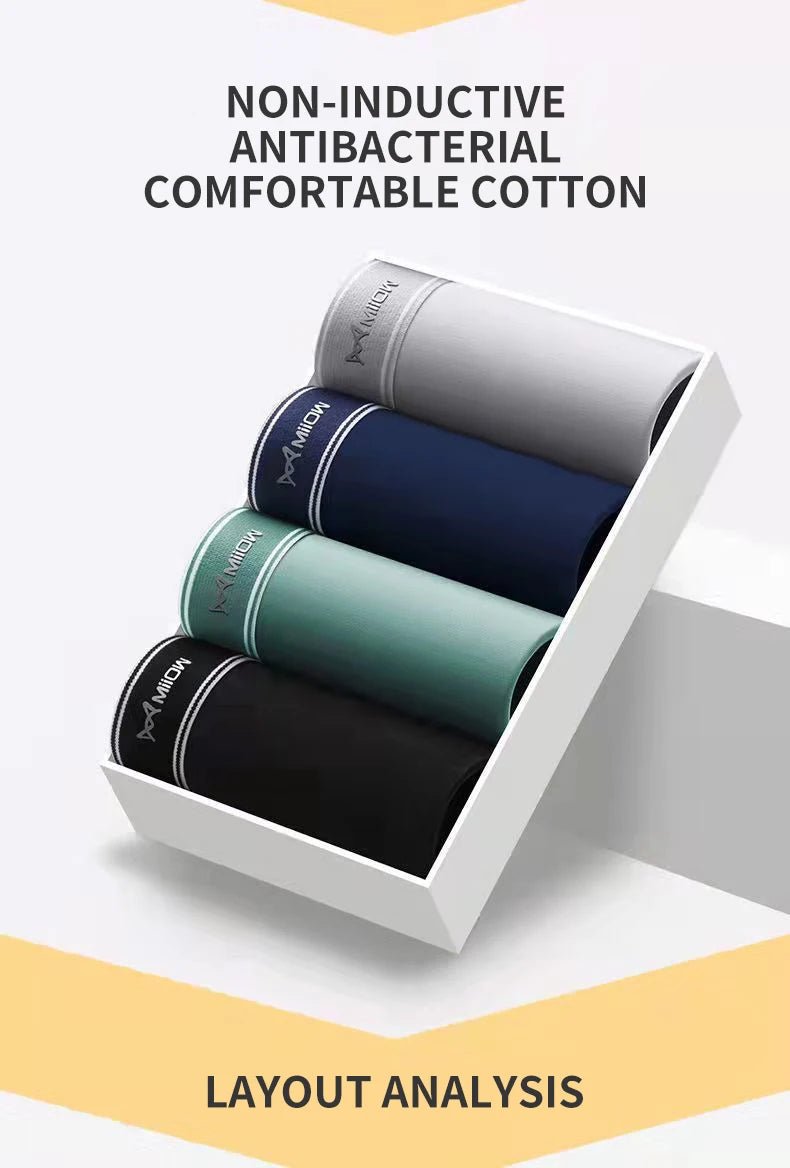 Lot de 3 boxer en coton pour homme, sous - vêtements respirants, boxers antibactériens au graphène "MiiOW - MW820 - 3P" - Planète Rando