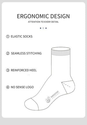 Lot de 5 paires de chaussettes en fibre de bambou pour homme antibactériennes "MiiOW - MQL2B28368" - Planète Rando