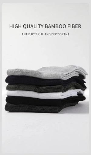 Lot de 5 paires de chaussettes en fibre de bambou pour homme antibactériennes "MiiOW - MQL2B28368" - Planète Rando