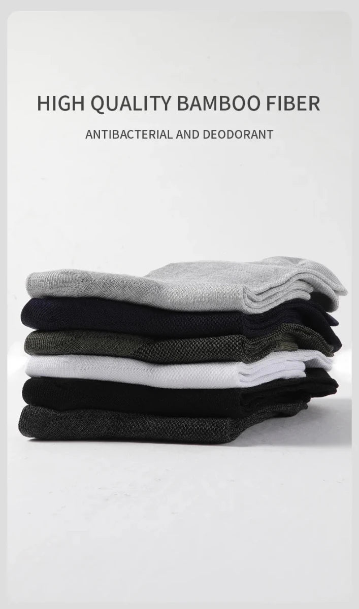 Lot de 5 paires de chaussettes en fibre de bambou pour homme antibactériennes "MiiOW - MQL2B28368" - Planète Rando