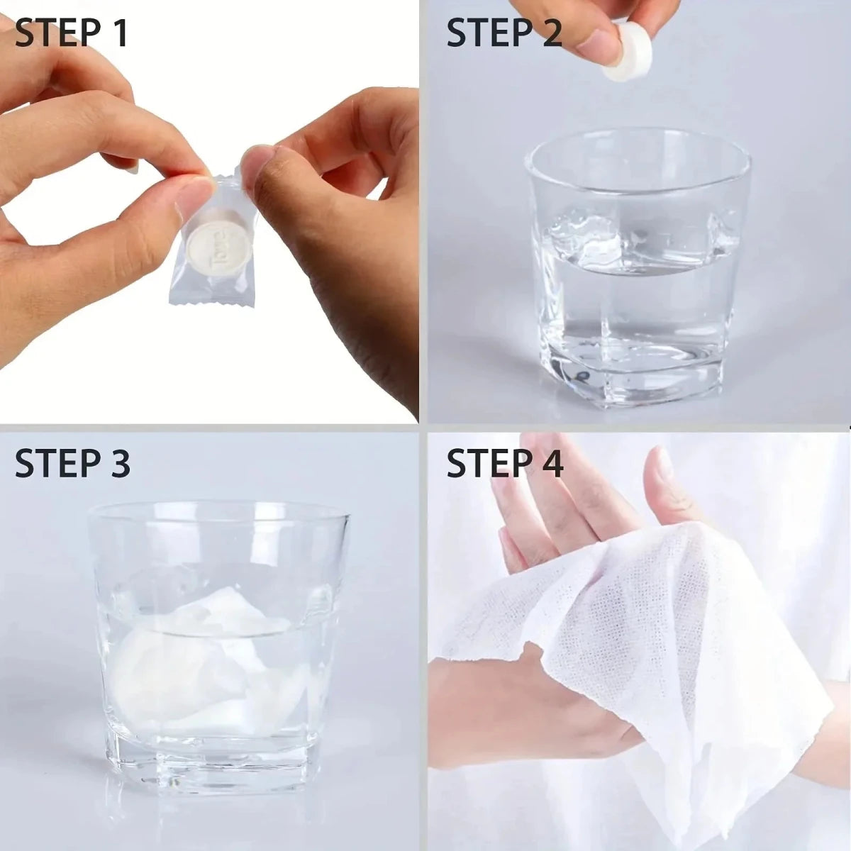 Lot de lingettes compressées portables et jetables "Sanke Rescue - Towel" - Planète Rando
