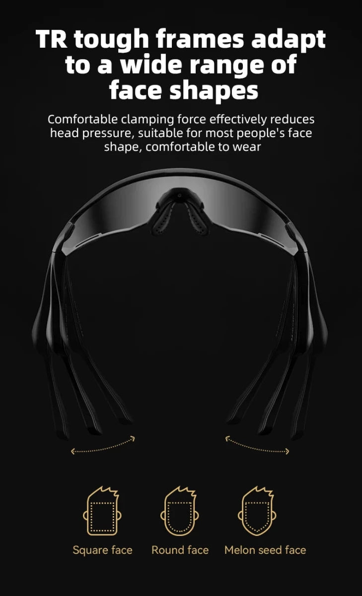Lunettes connectée / audio Bluetooth V5.2 avec batterie rechargeable 120 mAh & technologie Vstimulations "ROCKBROS - SP2500 series" - Planète Rando