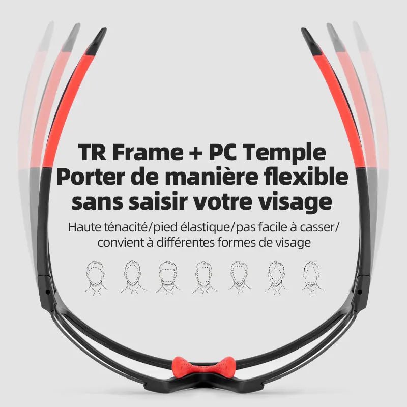 Lunettes de cyclisme photochromique de protection pour VTT et cyclisme sur route "ROCKBROS - SP216" - Planète Rando