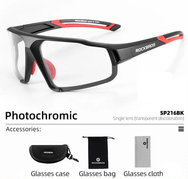 Lunettes de cyclisme photochromique de protection pour VTT et cyclisme sur route "ROCKBROS - SP216" - Planète Rando