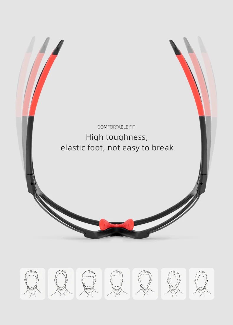 Lunettes de cyclisme photochromique de protection pour VTT et cyclisme sur route "ROCKBROS - SP216" - Planète Rando