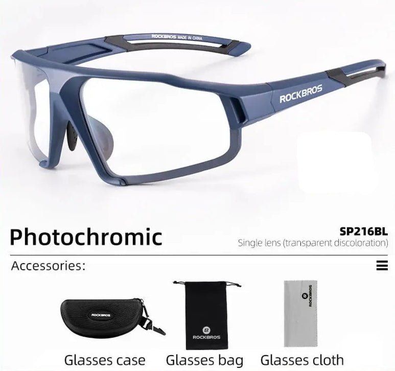Lunettes de cyclisme photochromique de protection pour VTT et cyclisme sur route "ROCKBROS - SP216" - Planète Rando