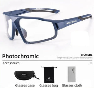 Lunettes de cyclisme photochromique de protection pour VTT et cyclisme sur route "ROCKBROS - SP216" - Planète Rando