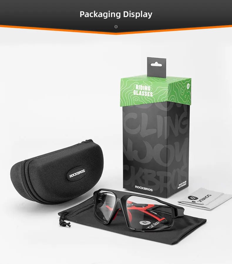 Lunettes de cyclisme photochromique de protection pour VTT et cyclisme sur route "ROCKBROS - SP216" - Planète Rando
