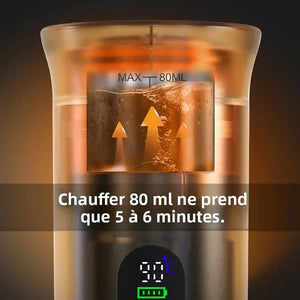 Machine à café expresso portable avec affichage numérique avec capsules 3 en 1 pour la randonnée et le camping "DENOKIN - KF - JN - 02 Pro" - Planète Rando
