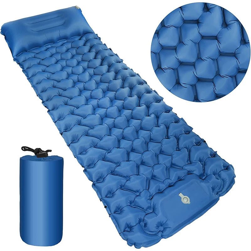 Matelas de camping 9cm avec oreiller & pompe intégrée "Planete Rando - Comfort Trek 3" - Planète Rando