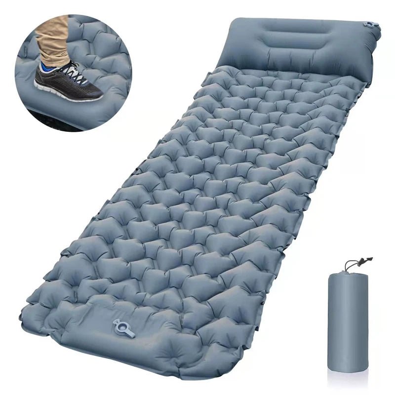 Matelas de camping 9cm avec oreiller & pompe intégrée "Planete Rando - Comfort Trek 3" - Planète Rando