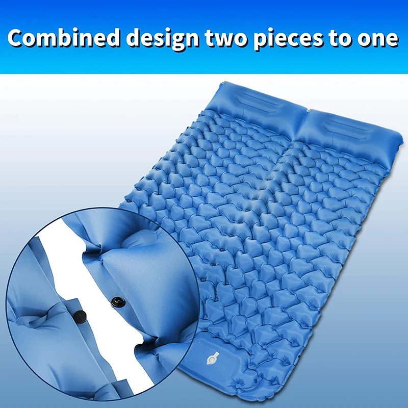 Matelas de camping 9cm avec oreiller & pompe intégrée "Planete Rando - Comfort Trek 3" - Planète Rando