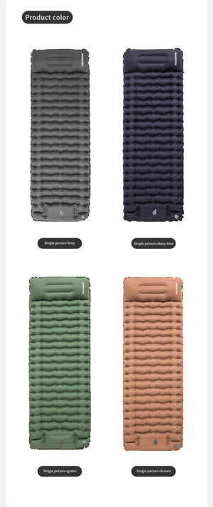 Matelas gonflable avec pompe et oreiller intégré 9cm R - Value 1.6 700g "PACOONE - Ultra pad PA01" - Planète Rando