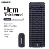 Matelas gonflable avec pompe et oreiller intégré 9cm R - Value 1.6 700g "PACOONE - Ultra pad PA01" - Planète Rando