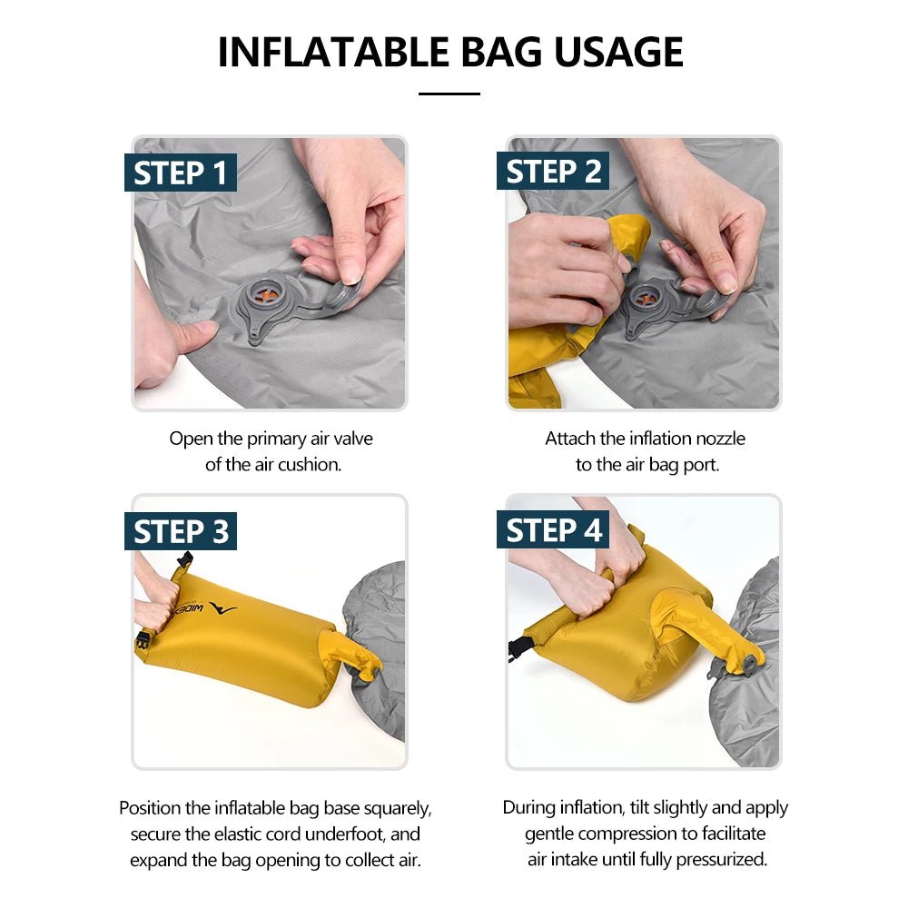 Matelas gonflable léger et confortable 10cm 770g R - Value 7.6 (4 saisons) "Widesea - AM01Y" - Planète Rando