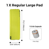 Matelas gonflable ultraléger avec pompe intégrée R - Value 3.5 confort 5°C "FLEXTAILGEAR - TINY Sleeping pad R03" - Planète Rando