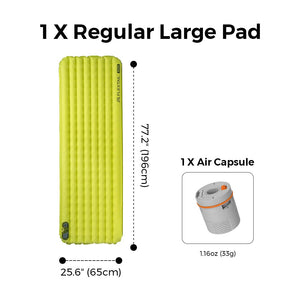 Matelas gonflable ultraléger avec pompe intégrée R - Value 3.5 confort 5°C "FLEXTAILGEAR - TINY Sleeping pad R03" - Planète Rando
