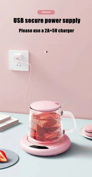 Mini chauffe - tasse thermostatique USB avec 3 vitesses "JFBONIN - Thermostatic coaster" - Planète Rando