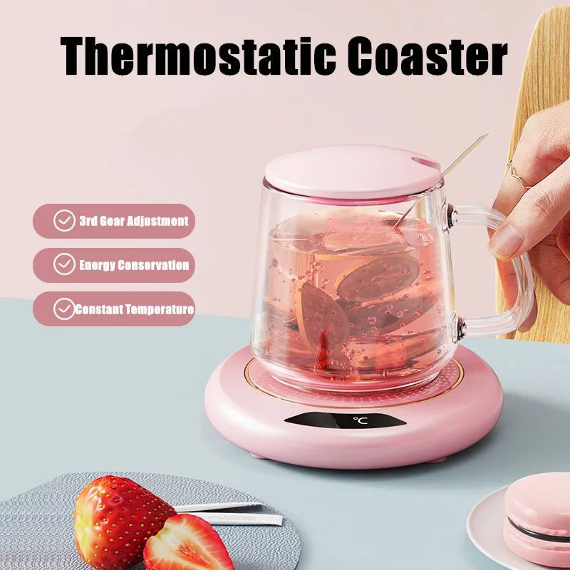 Mini chauffe - tasse thermostatique USB avec 3 vitesses "JFBONIN - Thermostatic coaster" - Planète Rando