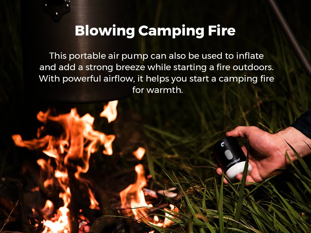 Mini - pompe à air / gonfleur portable 4 en 1 avec éclairage LED USB "FLEXTAILGEAR - Max Pump 2 Pro" - Planète Rando