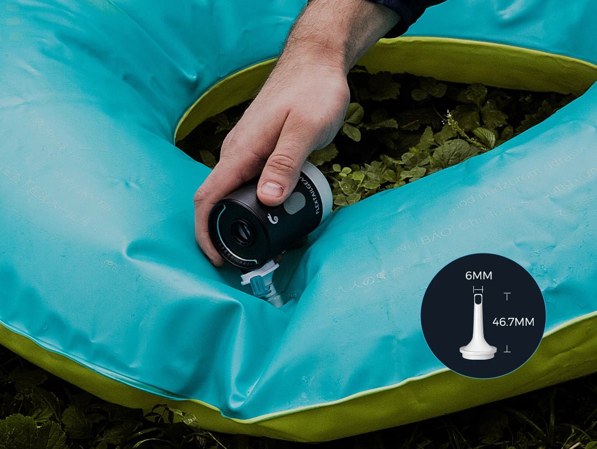 Mini - pompe à air / gonfleur portable 4 en 1 avec éclairage LED USB "FLEXTAILGEAR - Max Pump 2 Pro" - Planète Rando