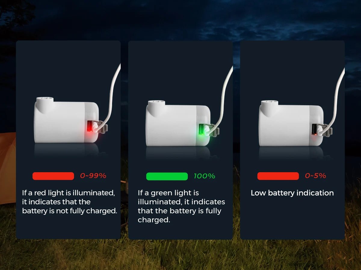 Mini - pompe à air / gonfleur portable 4 en 1 avec éclairage LED USB "FLEXTAILGEAR - Max Pump 2 Pro" - Planète Rando