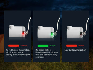 Mini - pompe à air / gonfleur portable 4 en 1 avec éclairage LED USB "FLEXTAILGEAR - Max Pump 2 Pro" - Planète Rando