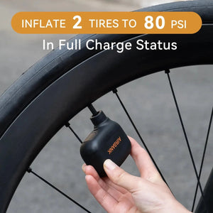 Mini pompe à vélo portable rechargeable 100 PSI 5V Type - C "AIRBANK - AS100" - Planète Rando