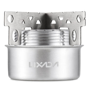 Mini réchaud à alcool d'extérieur en alliage d'aluminium avec couvercle "Lixada - ST025" - Planète Rando