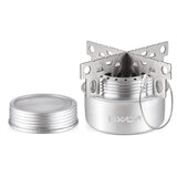 Mini réchaud à alcool d'extérieur en alliage d'aluminium avec couvercle "Lixada - ST025" - Planète Rando