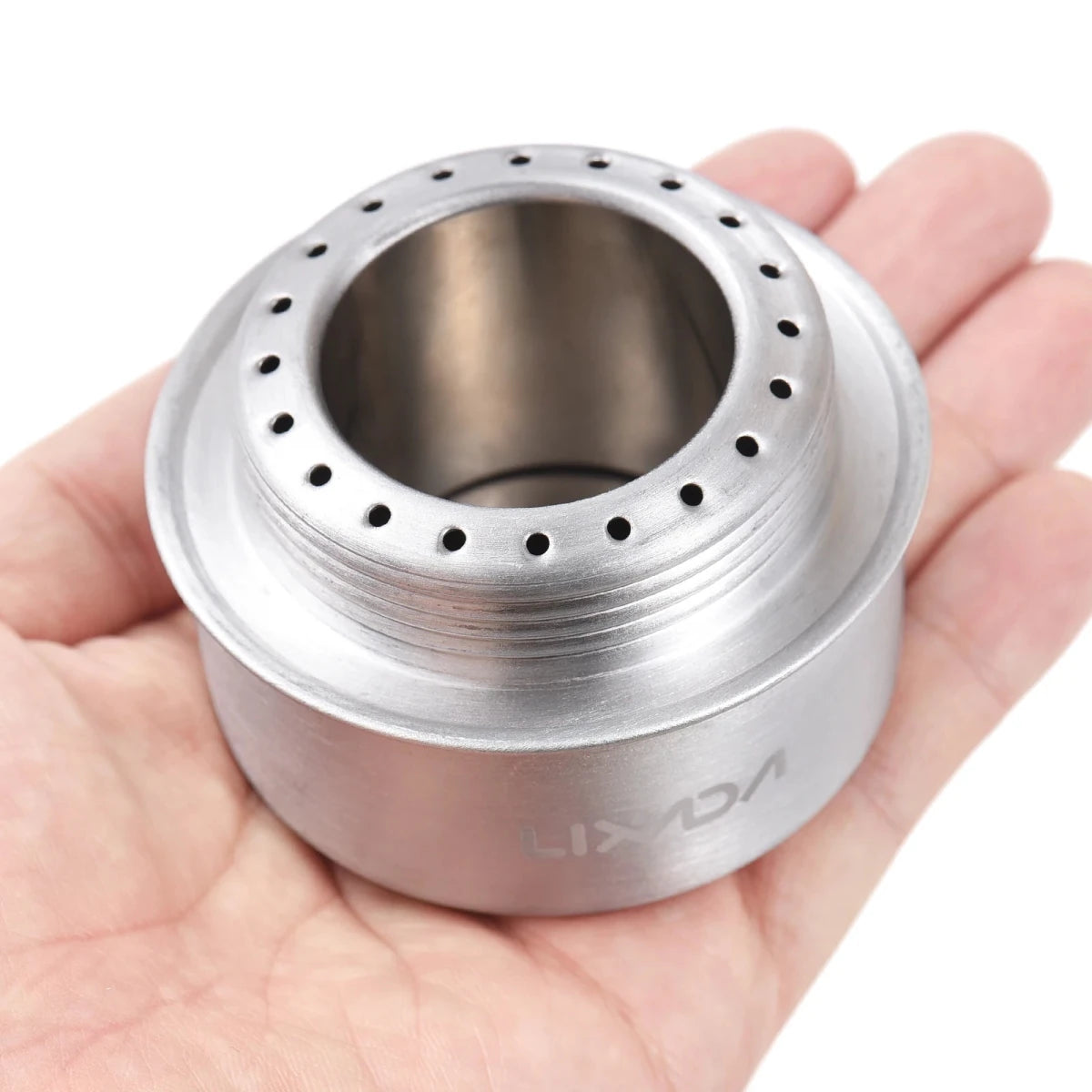 Mini réchaud à alcool d'extérieur en alliage d'aluminium avec couvercle "Lixada - ST025" - Planète Rando
