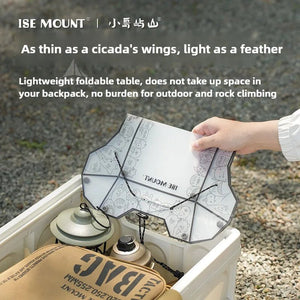 Mini table pliante ultralégère en polypropylène et plateau 97g " Isemount - Folding table pp" - Planète Rando