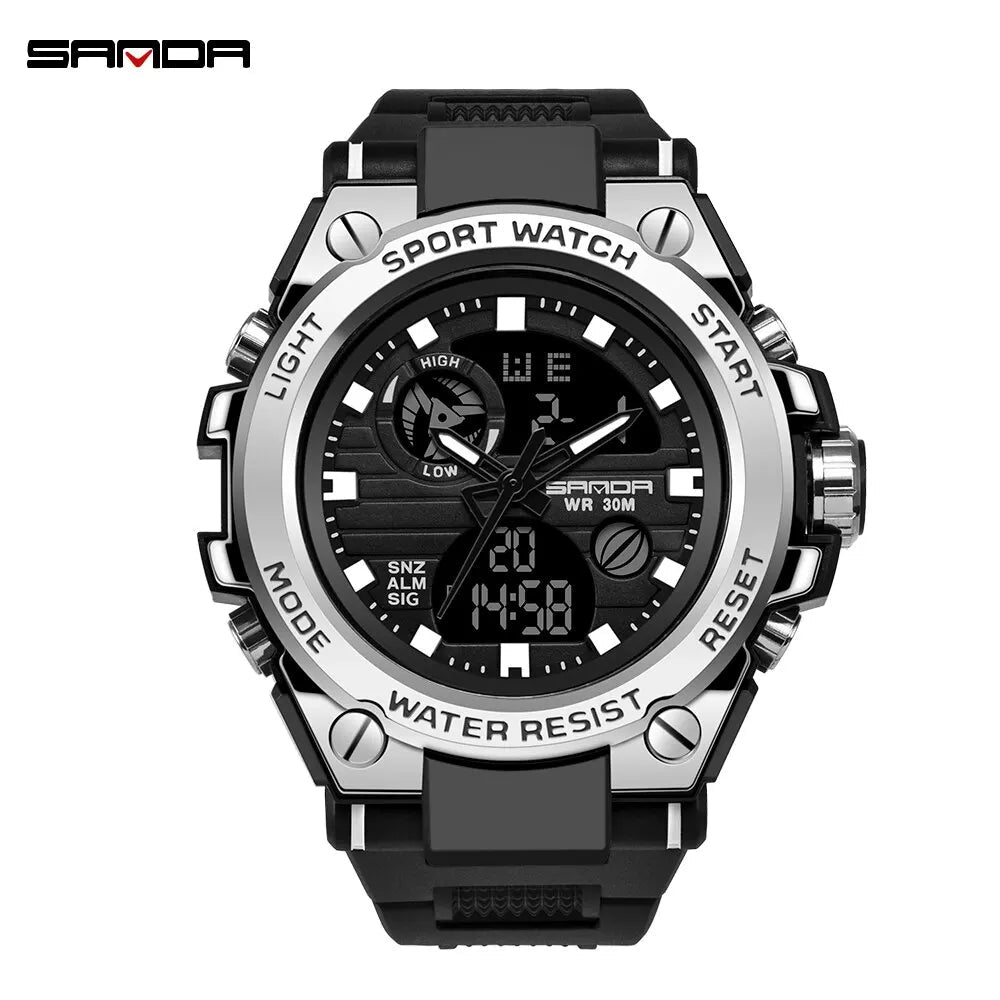 Montre à quartz & numérique étanche 30m pour le sport "SANDA - 739" - Planète Rando