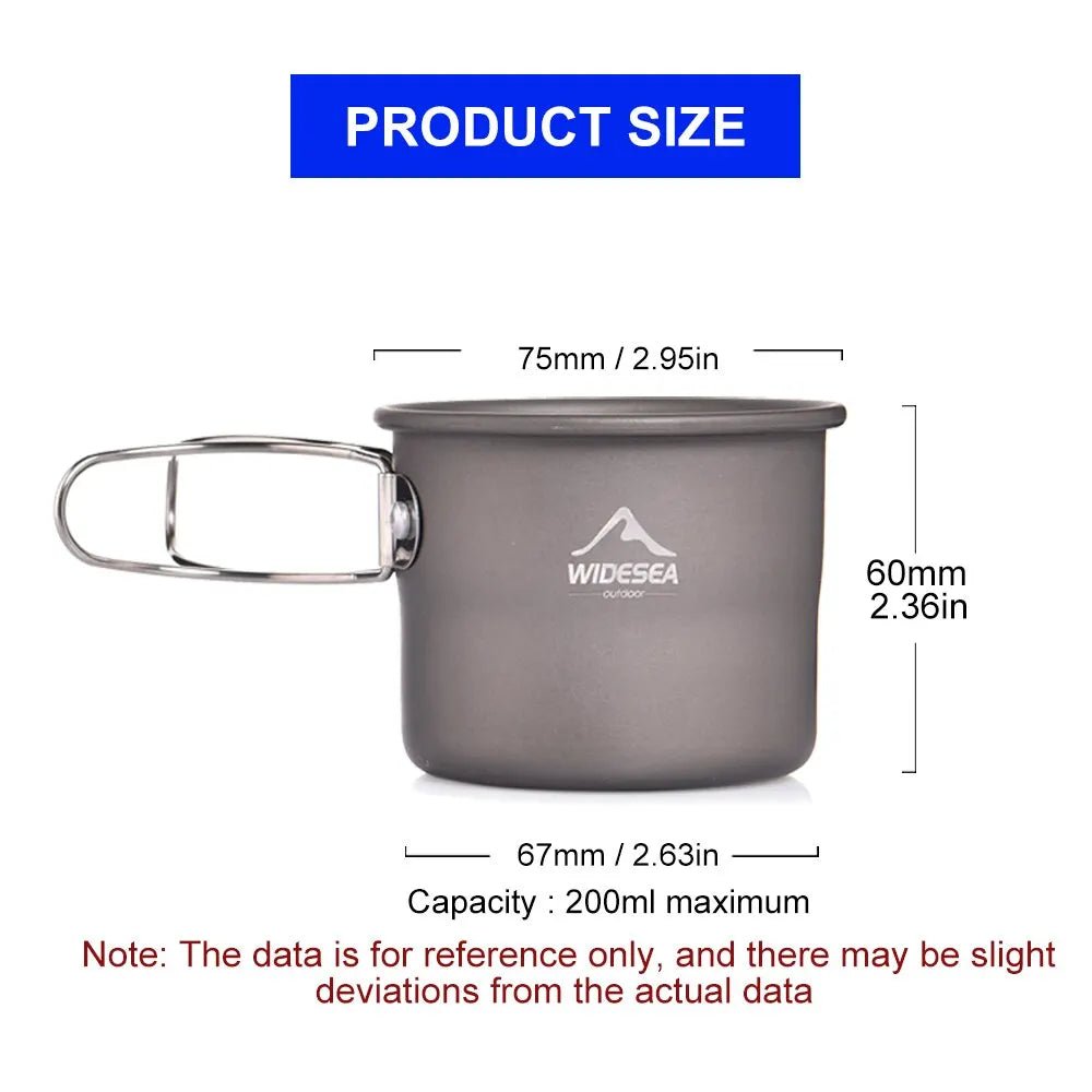 Mug / tasse de camping en aluminium pour café ou thé en extérieur "Widesea - WSCC - 105" - Planète Rando