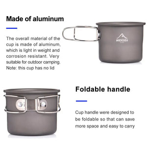 Mug / tasse de camping en aluminium pour café ou thé en extérieur "Widesea - WSCC - 105" - Planète Rando