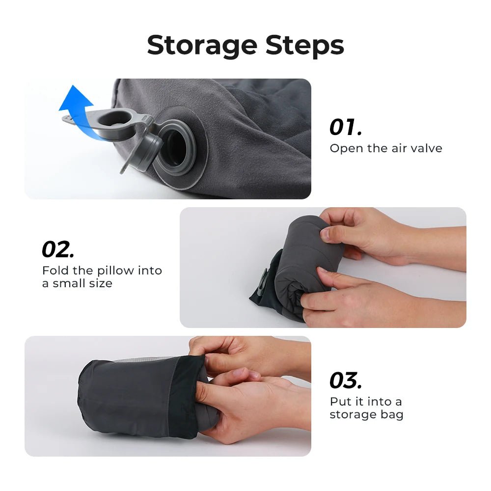 Oreiller gonflable ergonomique avec contour du cou 160g "FLEXTAILGEAR - Zero Pillow SE" - Planète Rando