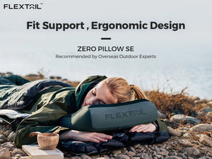 Oreiller gonflable ergonomique avec contour du cou 160g "FLEXTAILGEAR - Zero Pillow SE" - Planète Rando