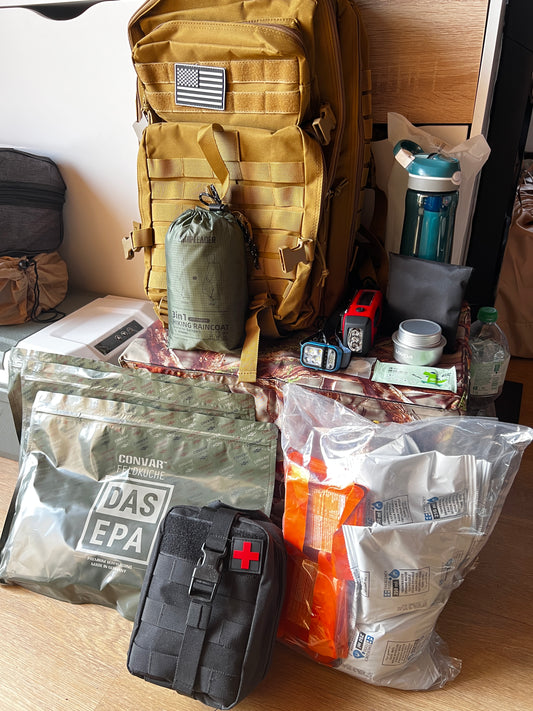 Sac d'évacuation / kit de secours 48H-72H pour 1 personne "Planète-Rando - Survie Confort"