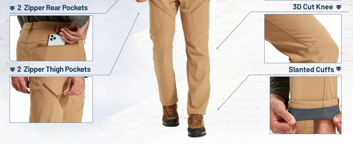 Pantalon cargo de randonnée hivernale pour homme "TACVASEN - PT4250" - Planète Rando