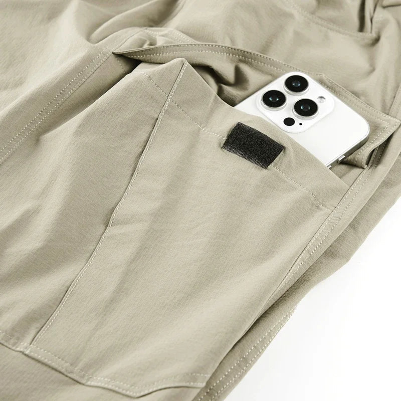 Pantalon cargo homme à séchage rapide avec poches zippées, grande taille pour homme "Covocs - 9937" - Planète Rando