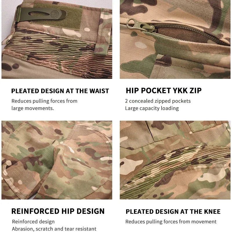 Pantalon de combat tactique avec genouillères "HAN WILD - G3" - Planète Rando